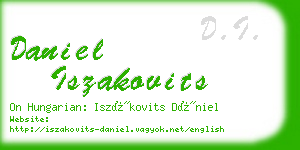 daniel iszakovits business card